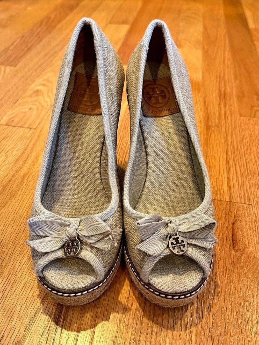 Tory Burch Jackie Wedge Espadrille Espadrilles Beige US 7 B
